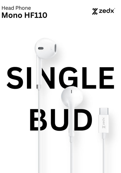 ZEDX WIRED MONO SINGLE USB-C CONNECTOR