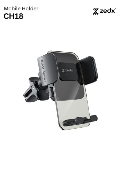 ZEDX CH18 Air Vent Phone Holder | Transparent Air Vent Mobile Phone Holder for Car