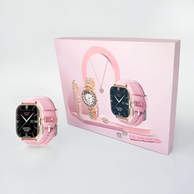 A58 Plus Smart Watch Series with Women's Diamond Jewellery Set