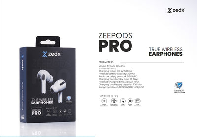 ZEDX ZeePods ULTRA- True Wireless Stereo)